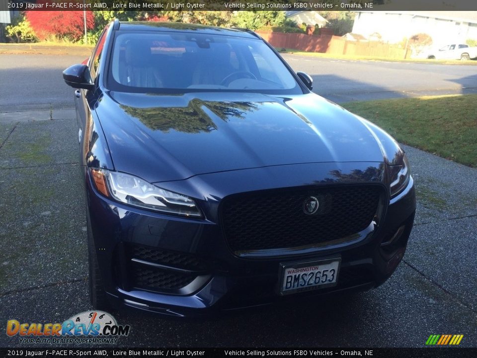 2019 Jaguar F-PACE R-Sport AWD Loire Blue Metallic / Light Oyster Photo #16