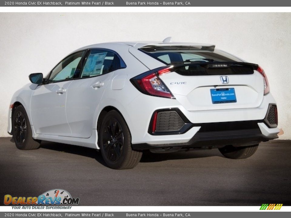 2020 Honda Civic EX Hatchback Platinum White Pearl / Black Photo #2