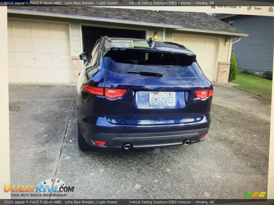 2019 Jaguar F-PACE R-Sport AWD Loire Blue Metallic / Light Oyster Photo #19