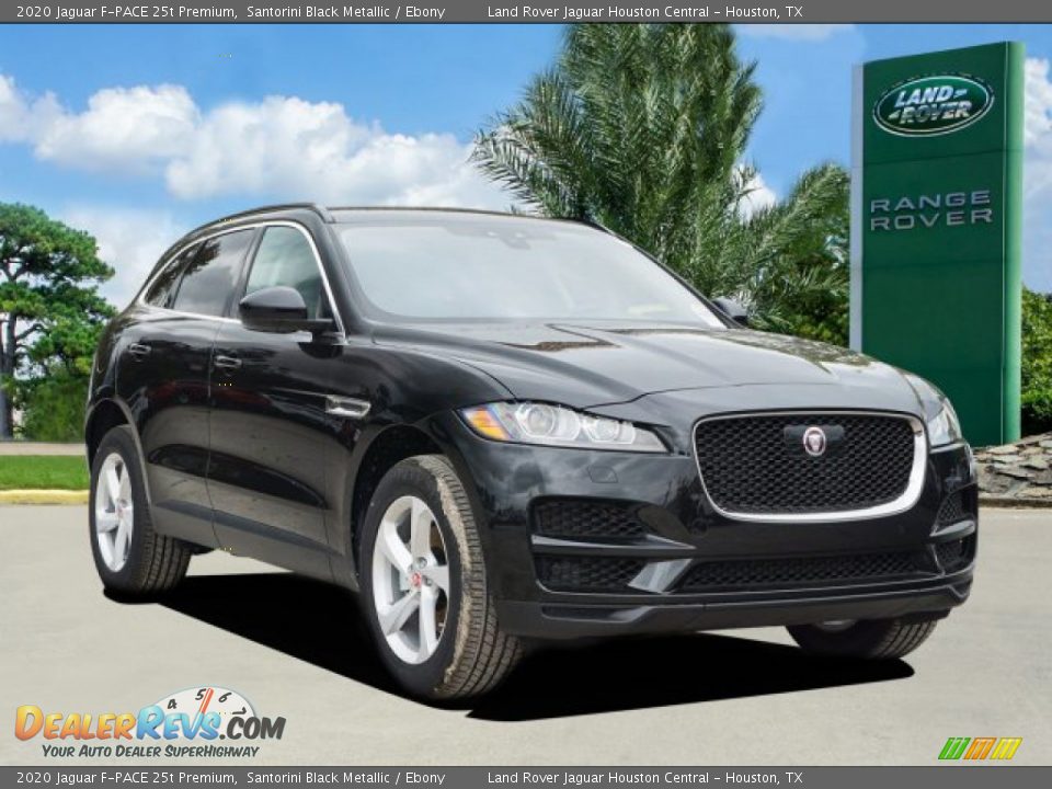 2020 Jaguar F-PACE 25t Premium Santorini Black Metallic / Ebony Photo #2