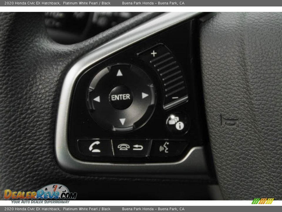 2020 Honda Civic EX Hatchback Platinum White Pearl / Black Photo #12