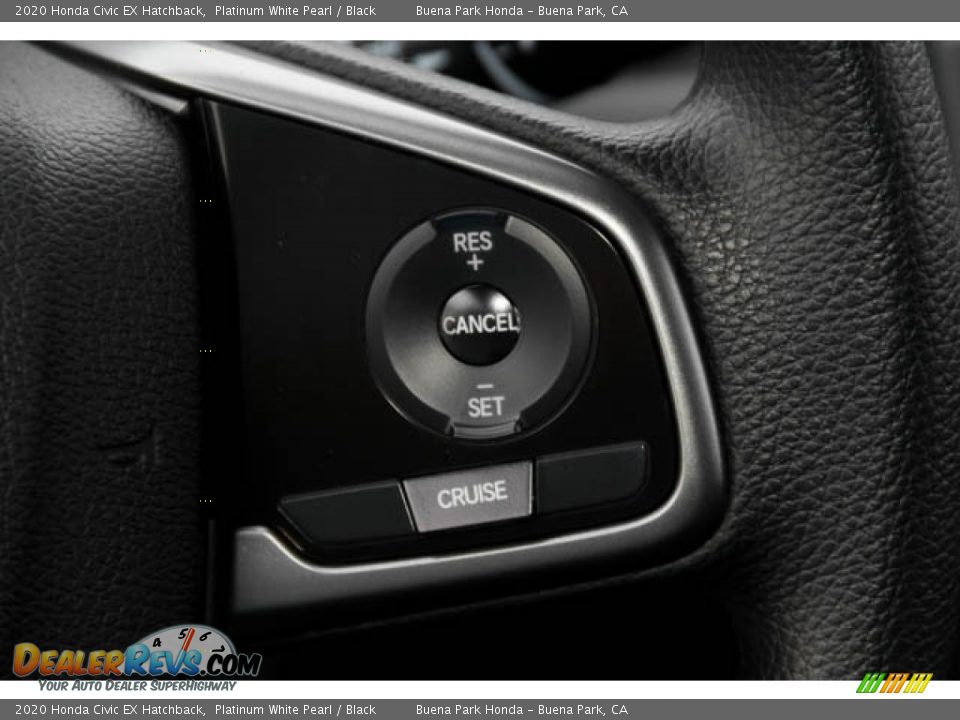 2020 Honda Civic EX Hatchback Platinum White Pearl / Black Photo #13