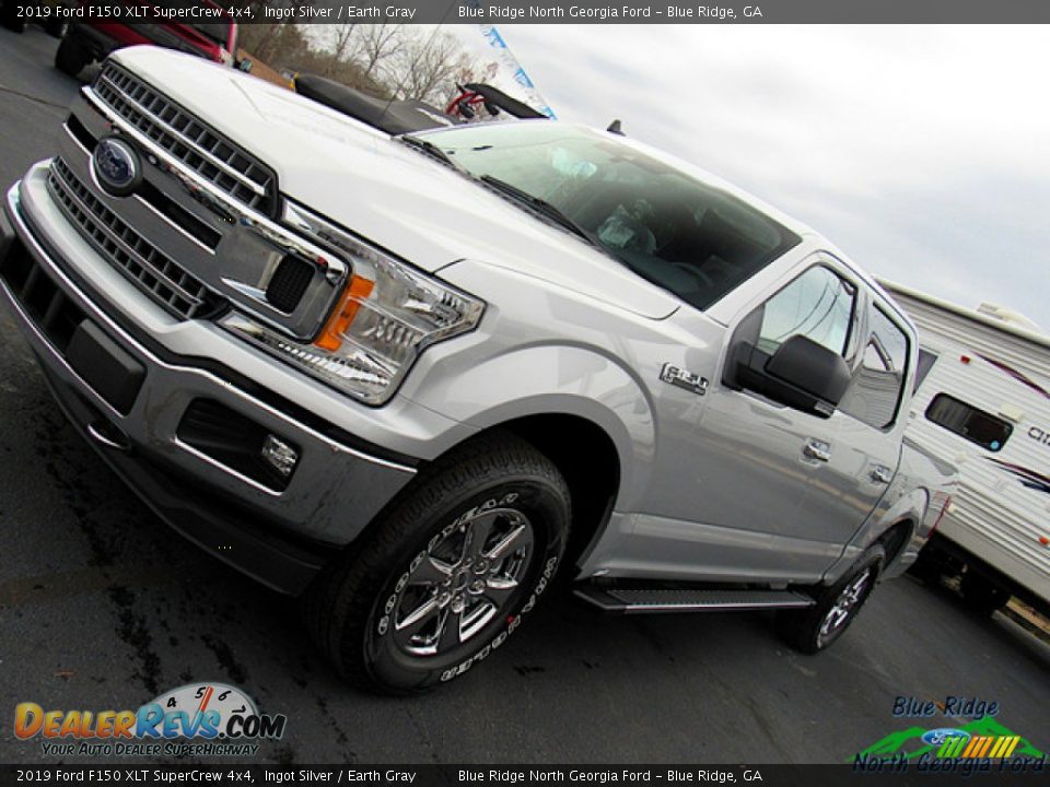 2019 Ford F150 XLT SuperCrew 4x4 Ingot Silver / Earth Gray Photo #34