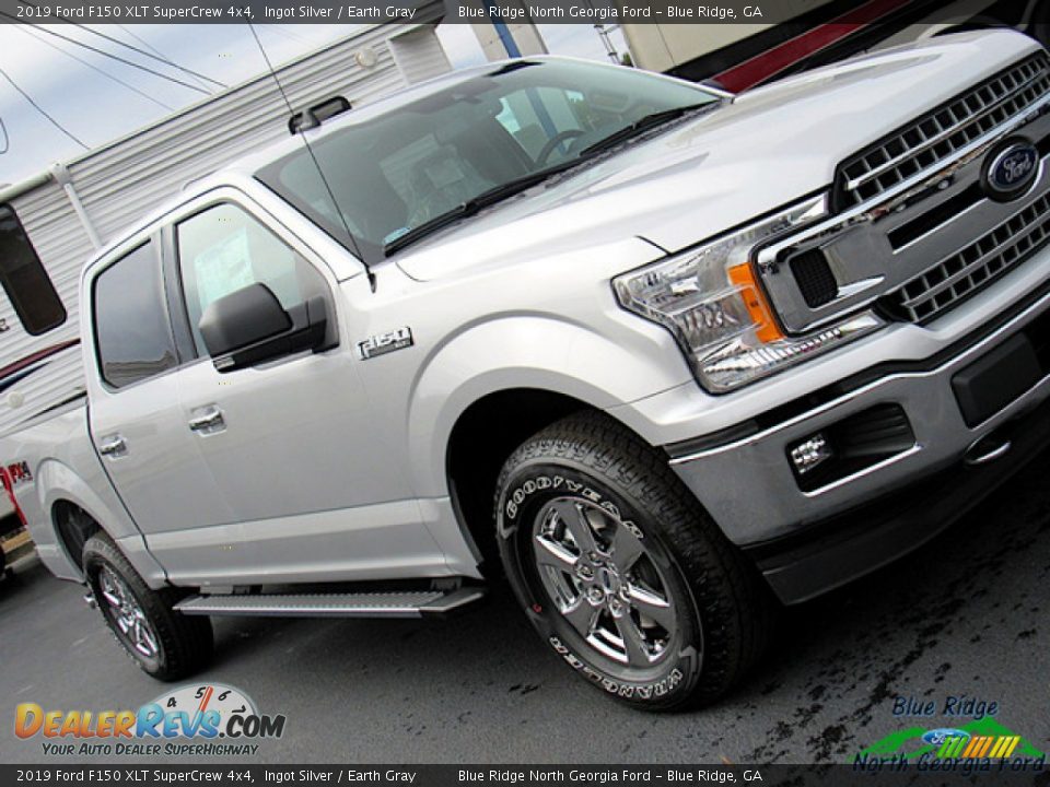 2019 Ford F150 XLT SuperCrew 4x4 Ingot Silver / Earth Gray Photo #35