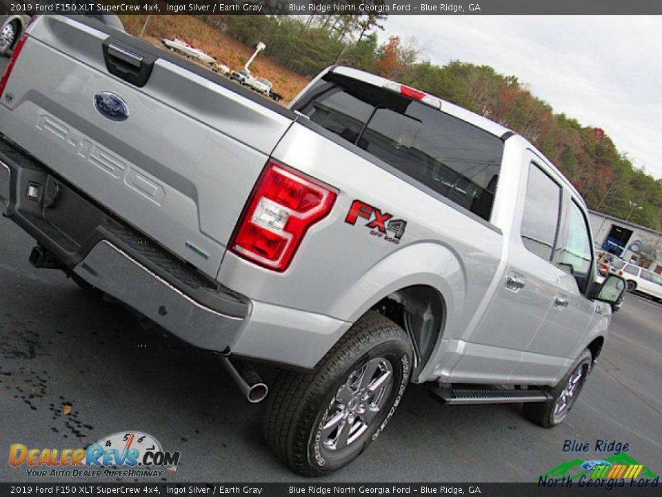 2019 Ford F150 XLT SuperCrew 4x4 Ingot Silver / Earth Gray Photo #36