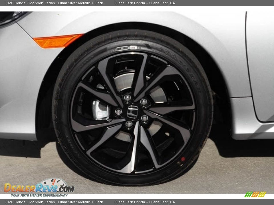 2020 Honda Civic Sport Sedan Lunar Silver Metallic / Black Photo #14