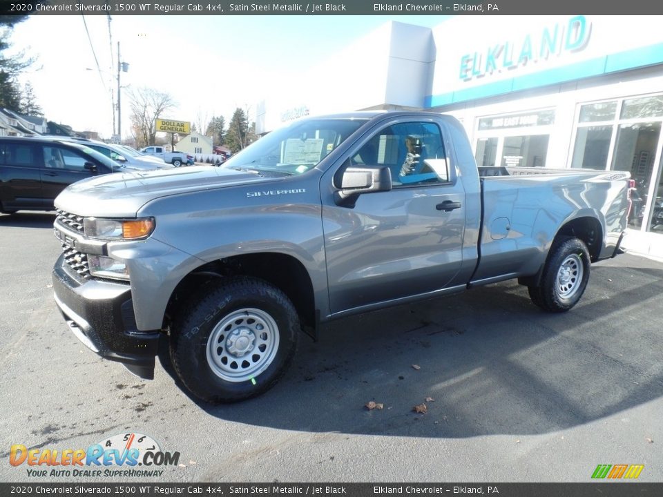 2020 Chevrolet Silverado 1500 WT Regular Cab 4x4 Satin Steel Metallic / Jet Black Photo #1