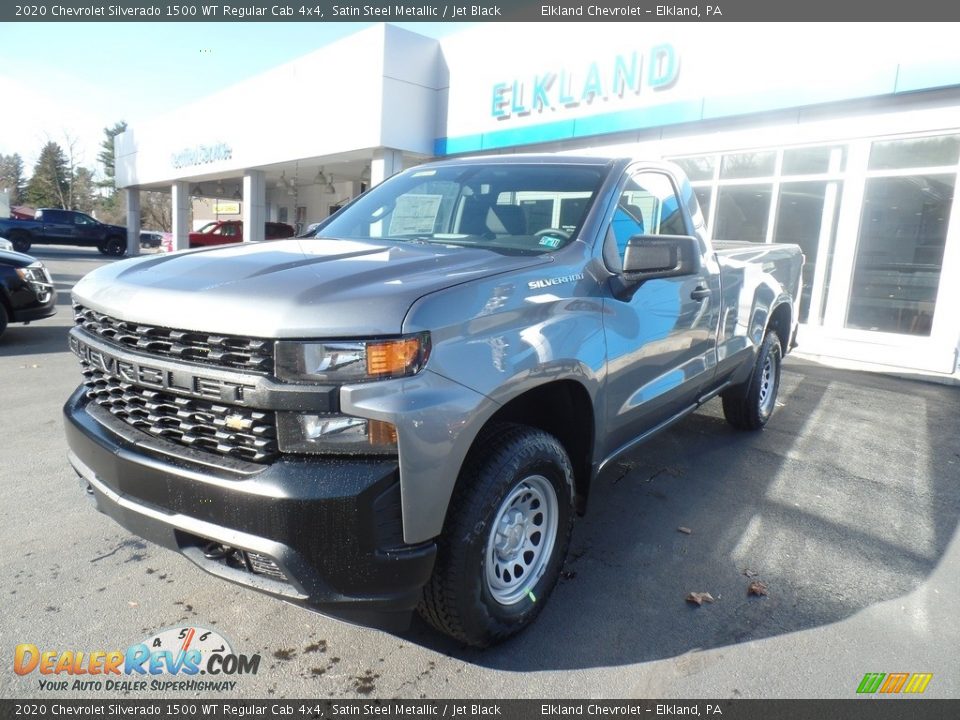 2020 Chevrolet Silverado 1500 WT Regular Cab 4x4 Satin Steel Metallic / Jet Black Photo #2