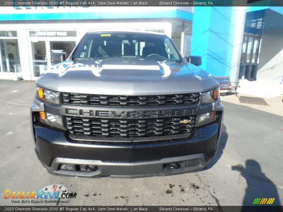 2020 Chevrolet Silverado 1500 WT Regular Cab 4x4 Satin Steel Metallic / Jet Black Photo #3