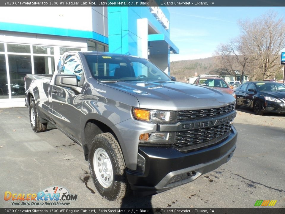 2020 Chevrolet Silverado 1500 WT Regular Cab 4x4 Satin Steel Metallic / Jet Black Photo #4