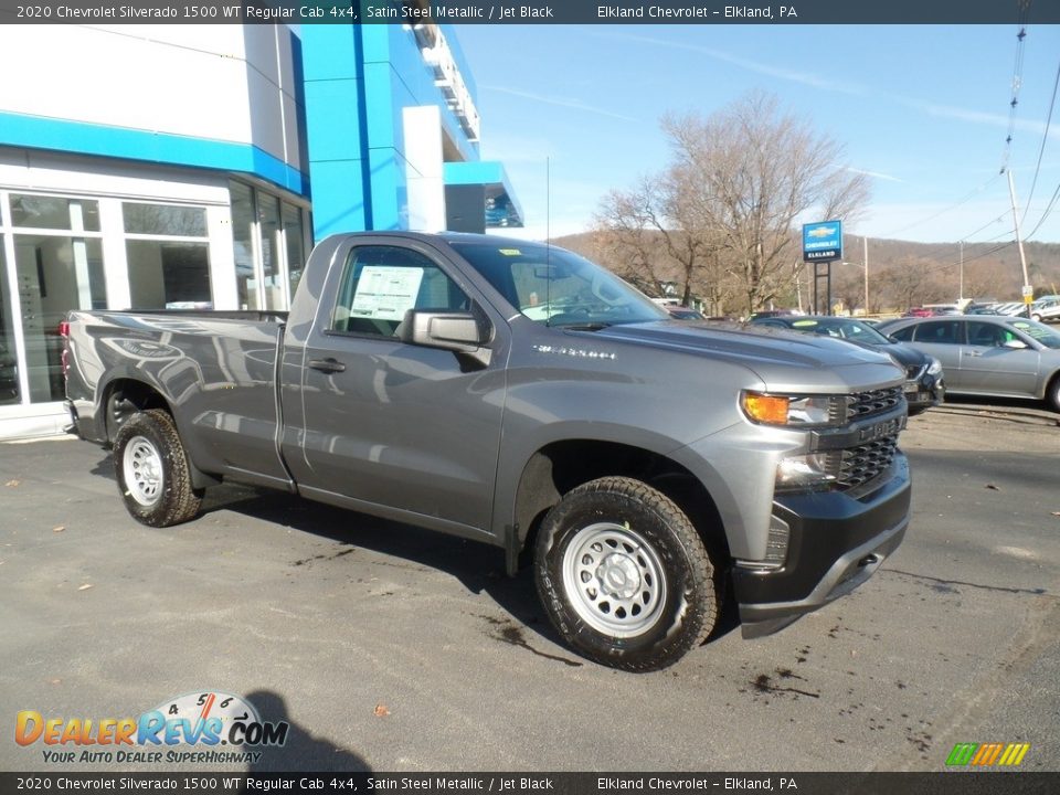 2020 Chevrolet Silverado 1500 WT Regular Cab 4x4 Satin Steel Metallic / Jet Black Photo #5