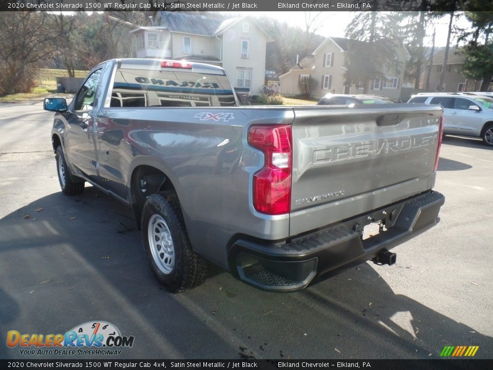 2020 Chevrolet Silverado 1500 WT Regular Cab 4x4 Satin Steel Metallic / Jet Black Photo #8