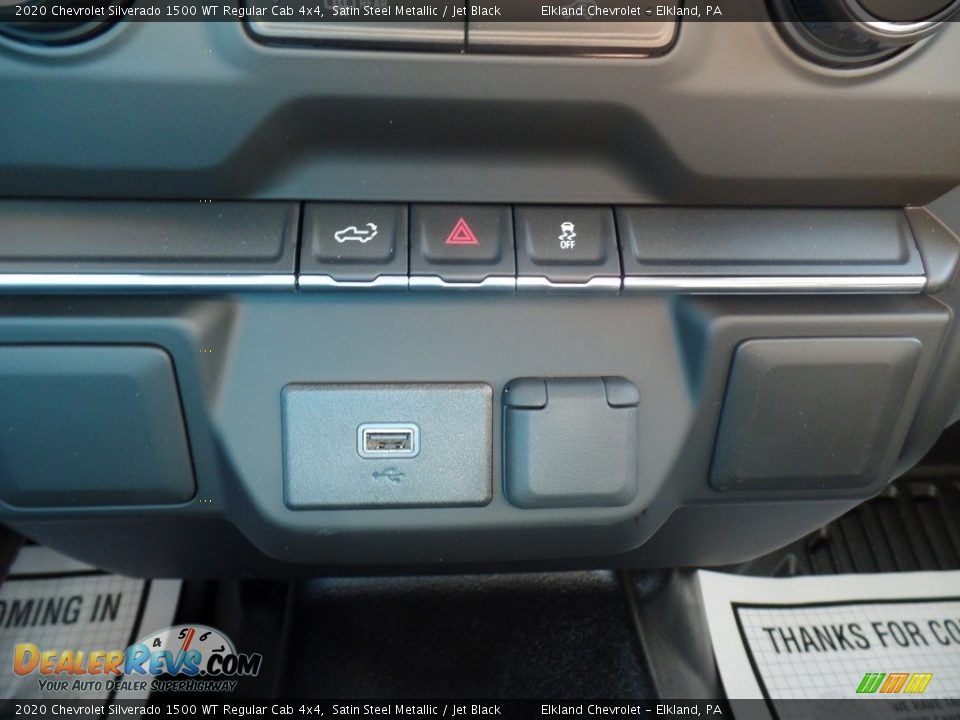 2020 Chevrolet Silverado 1500 WT Regular Cab 4x4 Satin Steel Metallic / Jet Black Photo #27