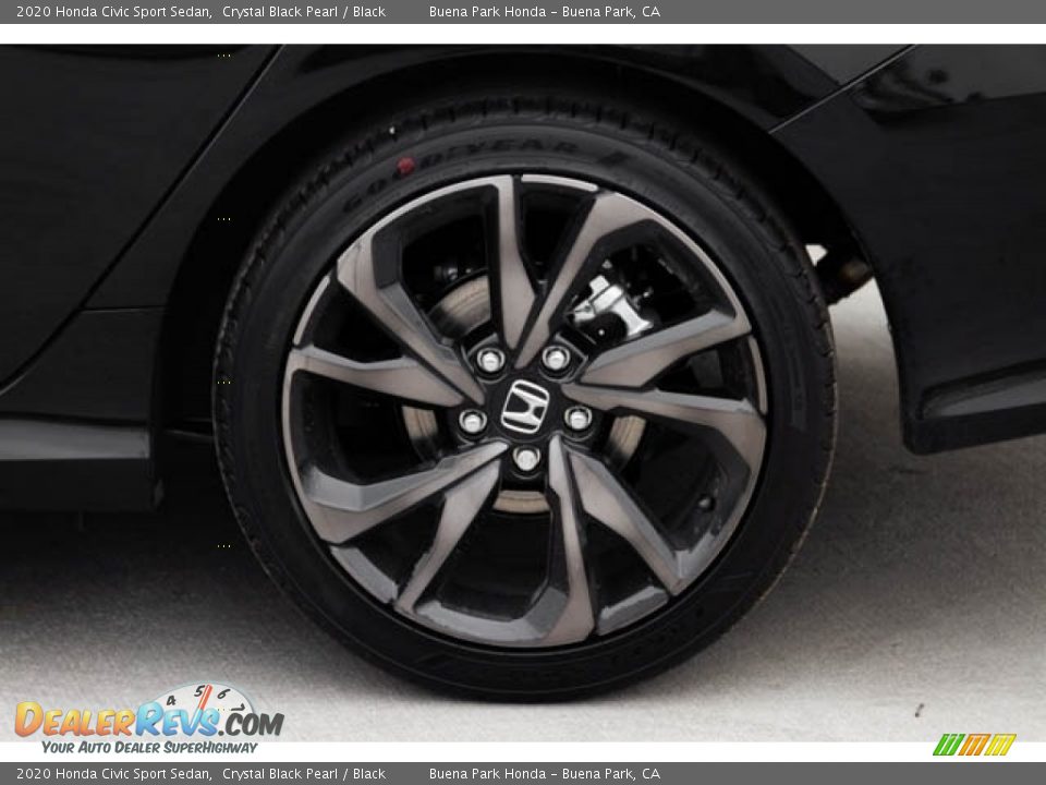 2020 Honda Civic Sport Sedan Crystal Black Pearl / Black Photo #14