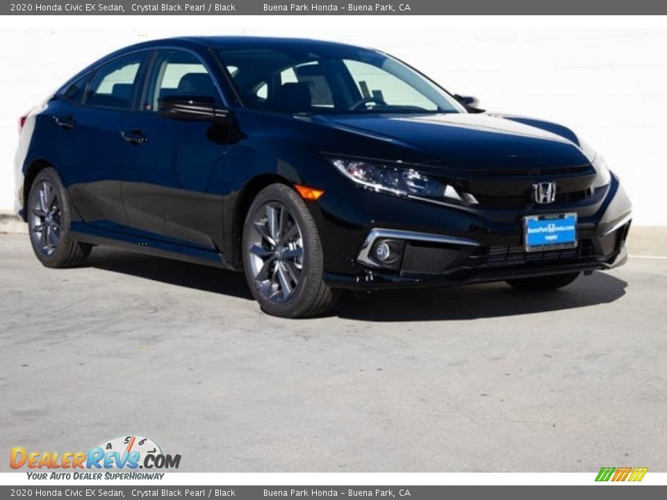 2020 Honda Civic EX Sedan Crystal Black Pearl / Black Photo #1