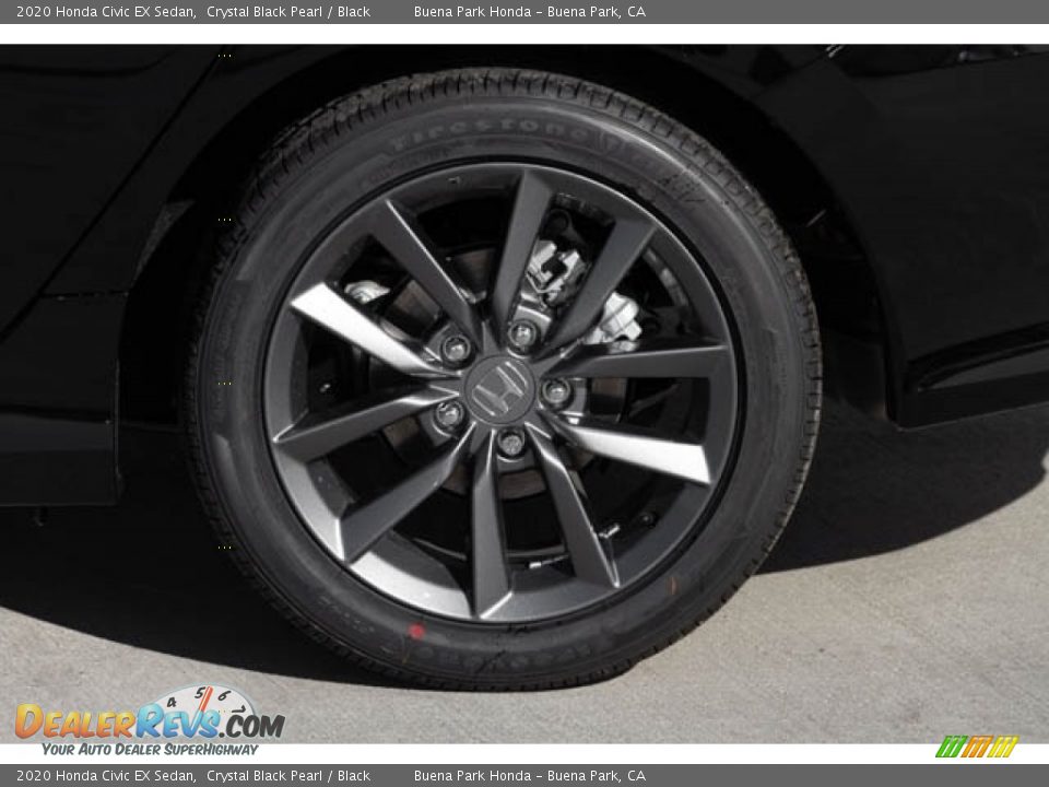 2020 Honda Civic EX Sedan Crystal Black Pearl / Black Photo #12