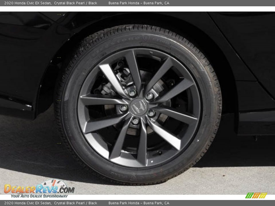 2020 Honda Civic EX Sedan Crystal Black Pearl / Black Photo #13