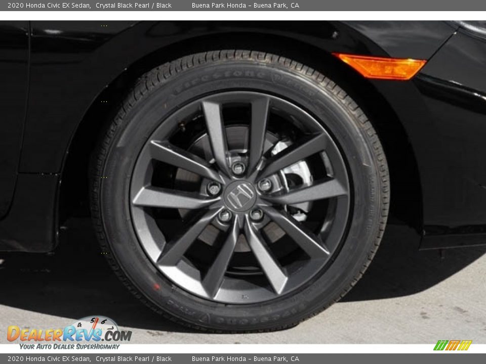 2020 Honda Civic EX Sedan Crystal Black Pearl / Black Photo #14
