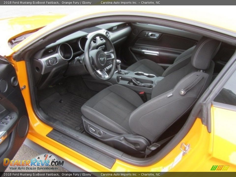 Front Seat of 2018 Ford Mustang EcoBoost Fastback Photo #16