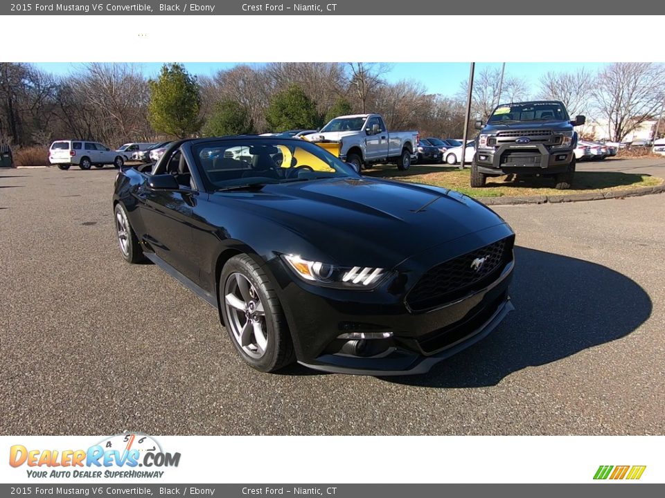 2015 Ford Mustang V6 Convertible Black / Ebony Photo #1