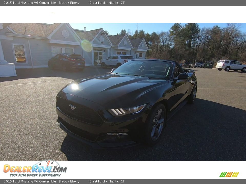 2015 Ford Mustang V6 Convertible Black / Ebony Photo #3