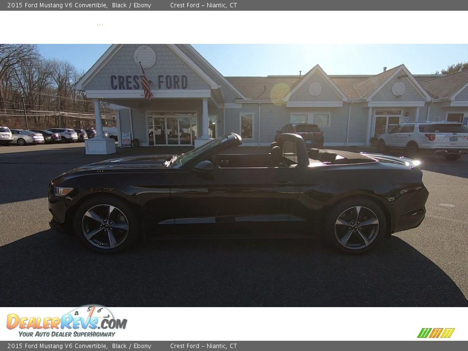 2015 Ford Mustang V6 Convertible Black / Ebony Photo #4