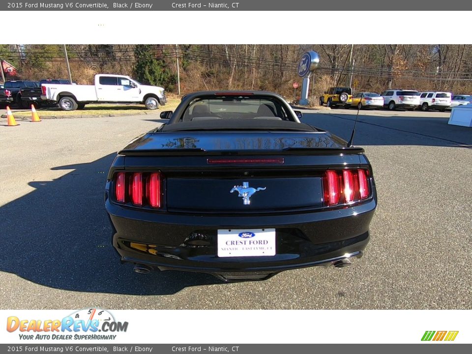 2015 Ford Mustang V6 Convertible Black / Ebony Photo #6