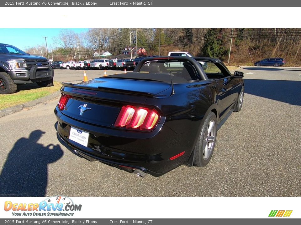 2015 Ford Mustang V6 Convertible Black / Ebony Photo #7