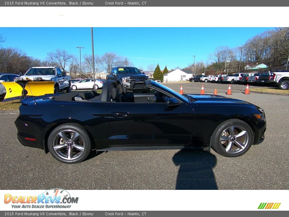 2015 Ford Mustang V6 Convertible Black / Ebony Photo #8