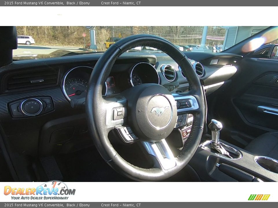 2015 Ford Mustang V6 Convertible Black / Ebony Photo #10