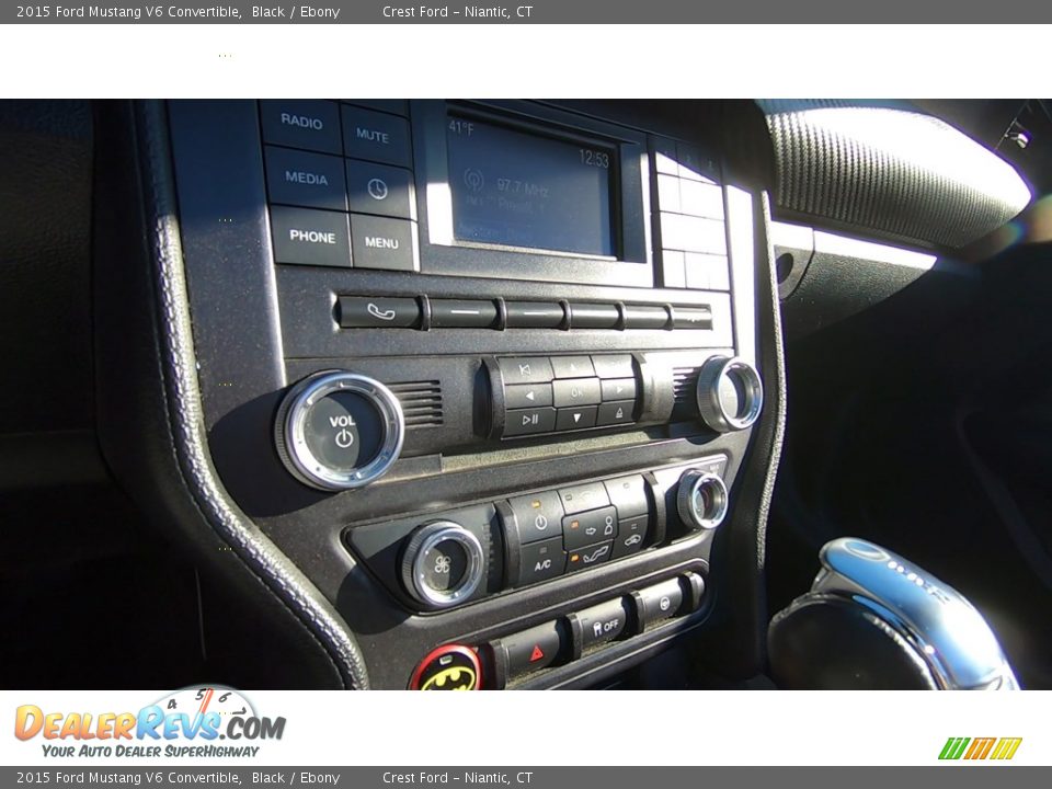2015 Ford Mustang V6 Convertible Black / Ebony Photo #15