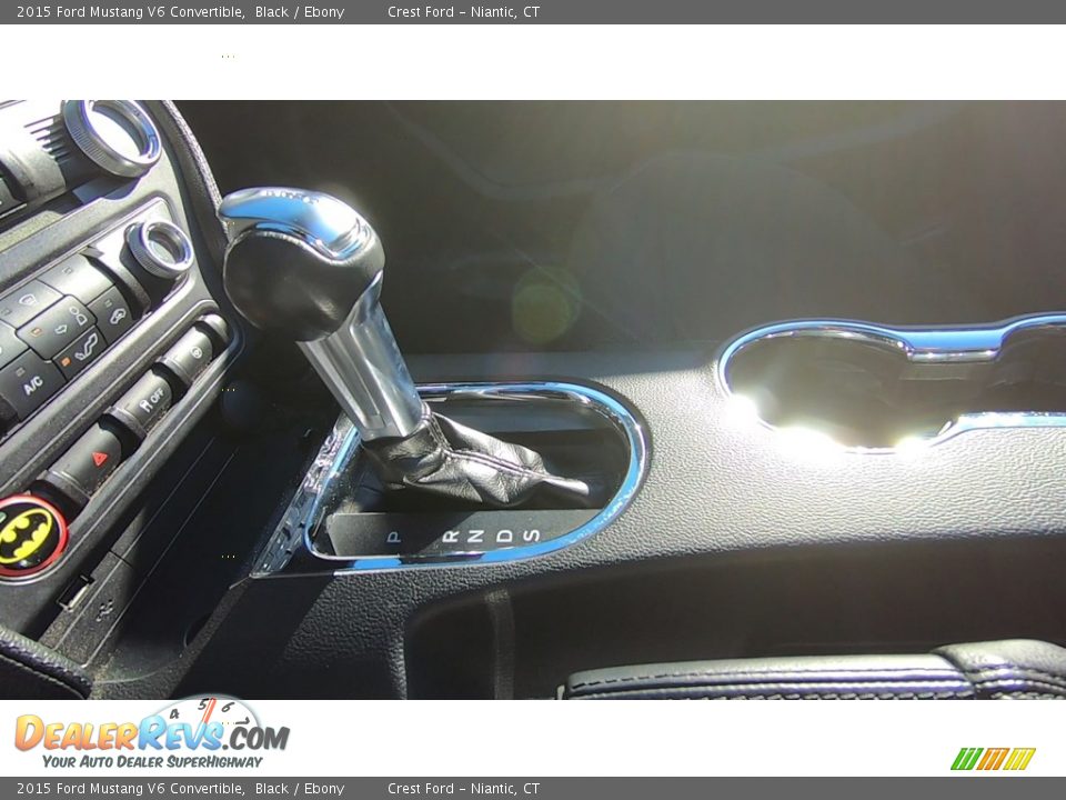 2015 Ford Mustang V6 Convertible Black / Ebony Photo #16
