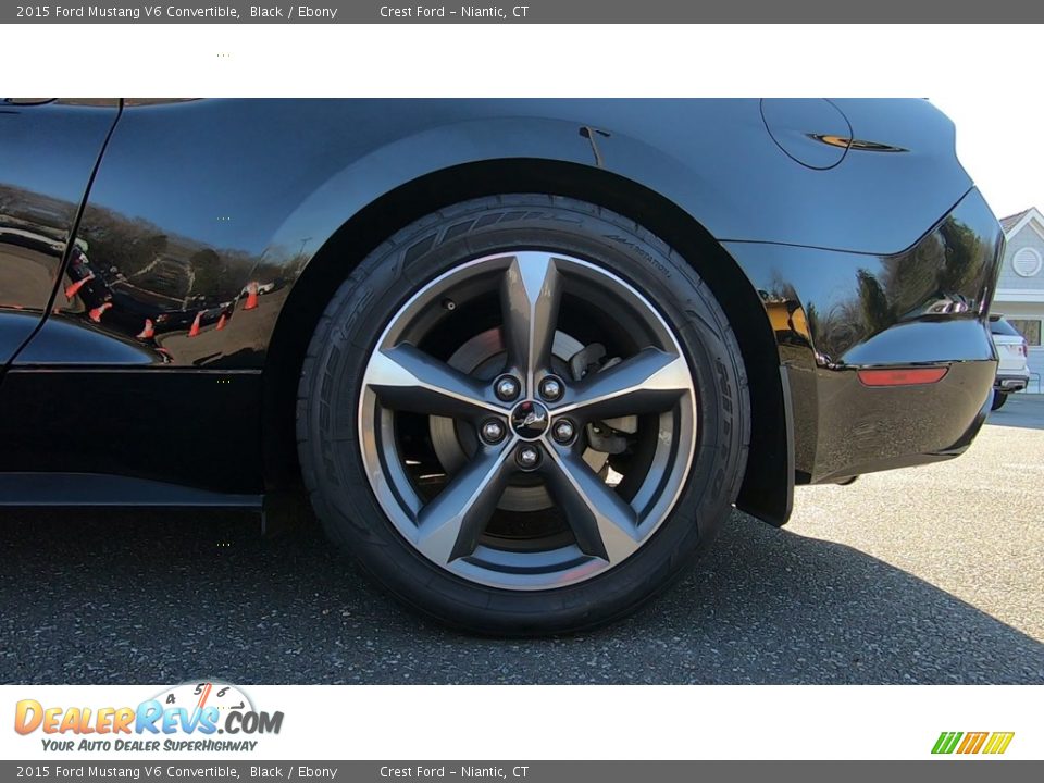 2015 Ford Mustang V6 Convertible Black / Ebony Photo #18