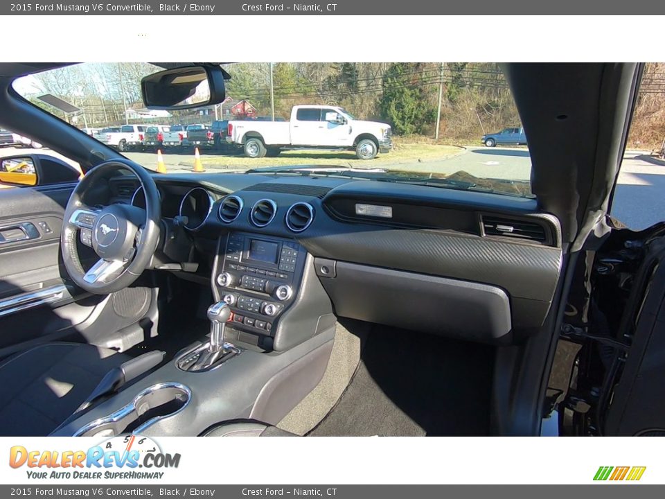 2015 Ford Mustang V6 Convertible Black / Ebony Photo #22