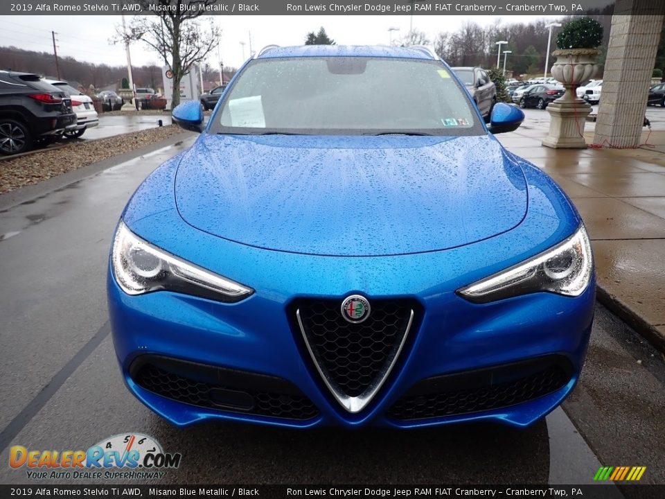 2019 Alfa Romeo Stelvio Ti AWD Misano Blue Metallic / Black Photo #4