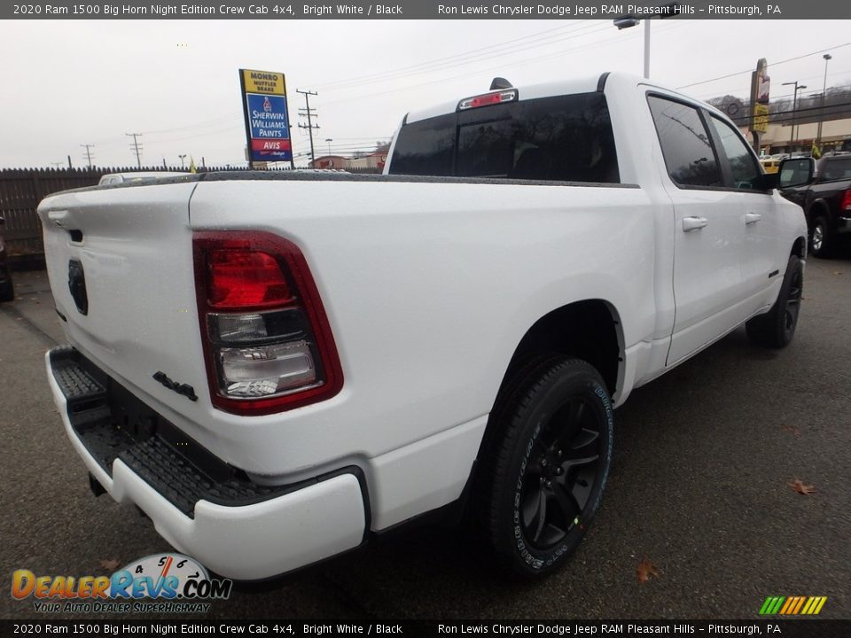 2020 Ram 1500 Big Horn Night Edition Crew Cab 4x4 Bright White / Black Photo #6