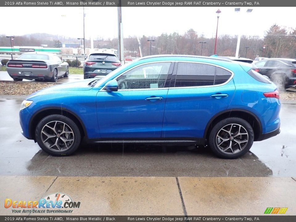 2019 Alfa Romeo Stelvio Ti AWD Misano Blue Metallic / Black Photo #6