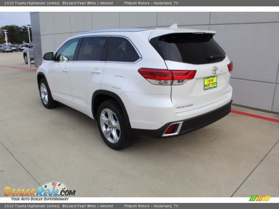 2019 Toyota Highlander Limited Blizzard Pearl White / Almond Photo #6