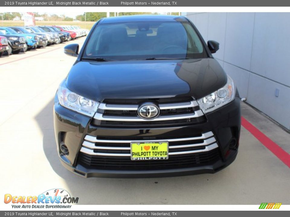 2019 Toyota Highlander LE Midnight Black Metallic / Black Photo #3