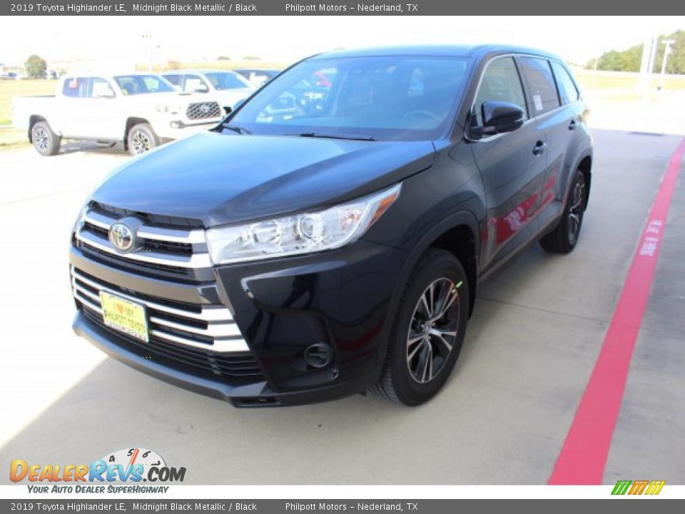 2019 Toyota Highlander LE Midnight Black Metallic / Black Photo #4