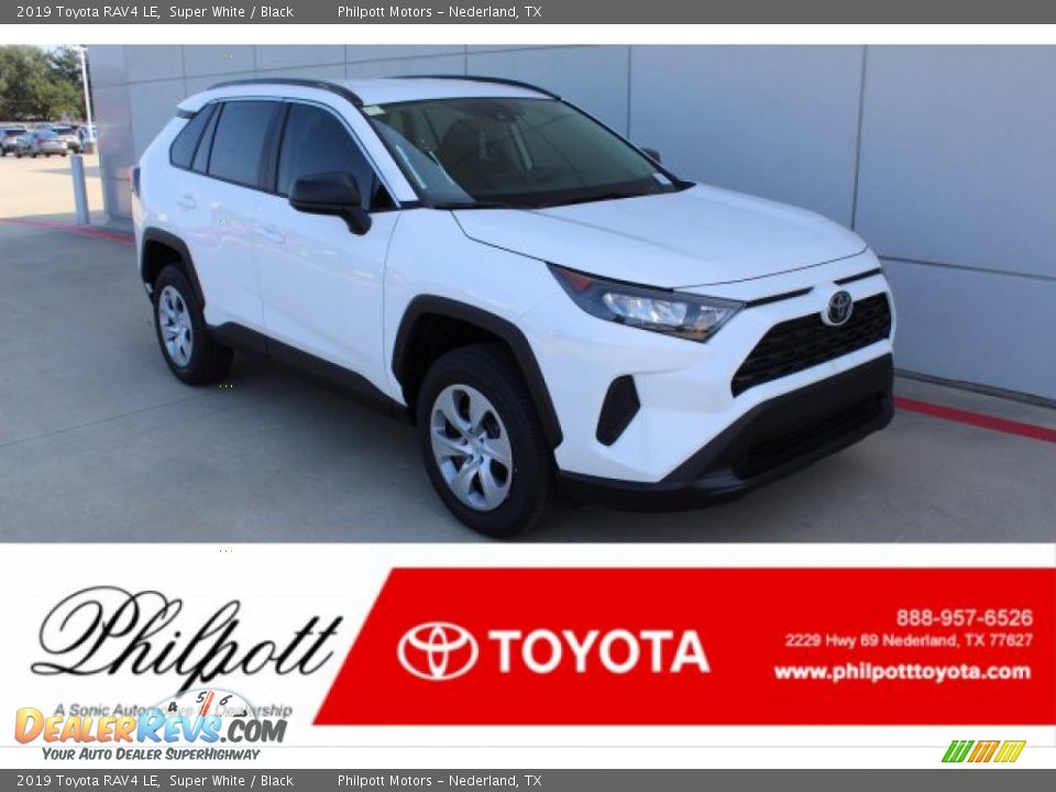 2019 Toyota RAV4 LE Super White / Black Photo #1