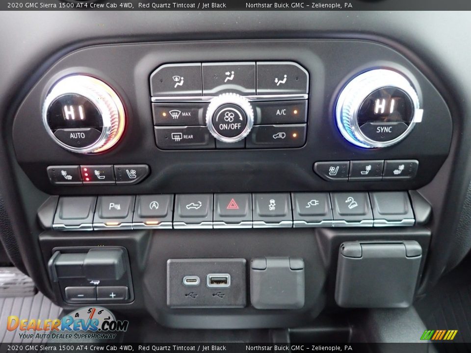 Controls of 2020 GMC Sierra 1500 AT4 Crew Cab 4WD Photo #18