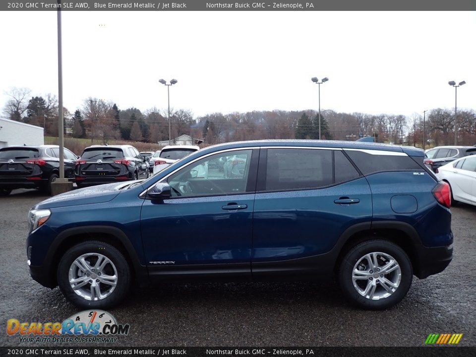 2020 GMC Terrain SLE AWD Blue Emerald Metallic / Jet Black Photo #9