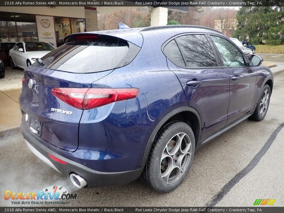 2018 Alfa Romeo Stelvio AWD Montecarlo Blue Metallic / Black/Black Photo #2