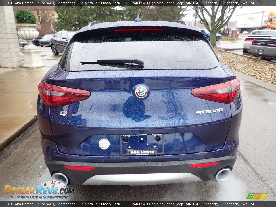 2018 Alfa Romeo Stelvio AWD Montecarlo Blue Metallic / Black/Black Photo #8