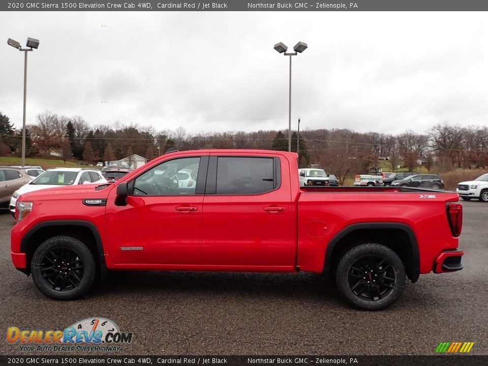 2020 GMC Sierra 1500 Elevation Crew Cab 4WD Cardinal Red / Jet Black Photo #8