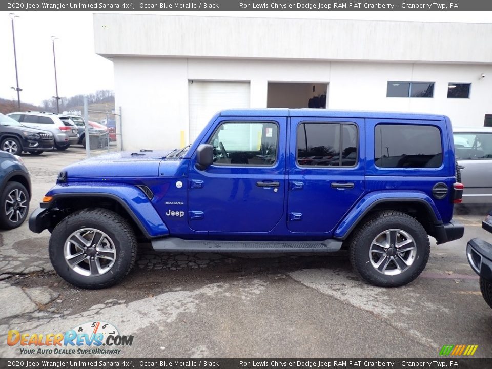 Ocean Blue Metallic 2020 Jeep Wrangler Unlimited Sahara 4x4 Photo #2
