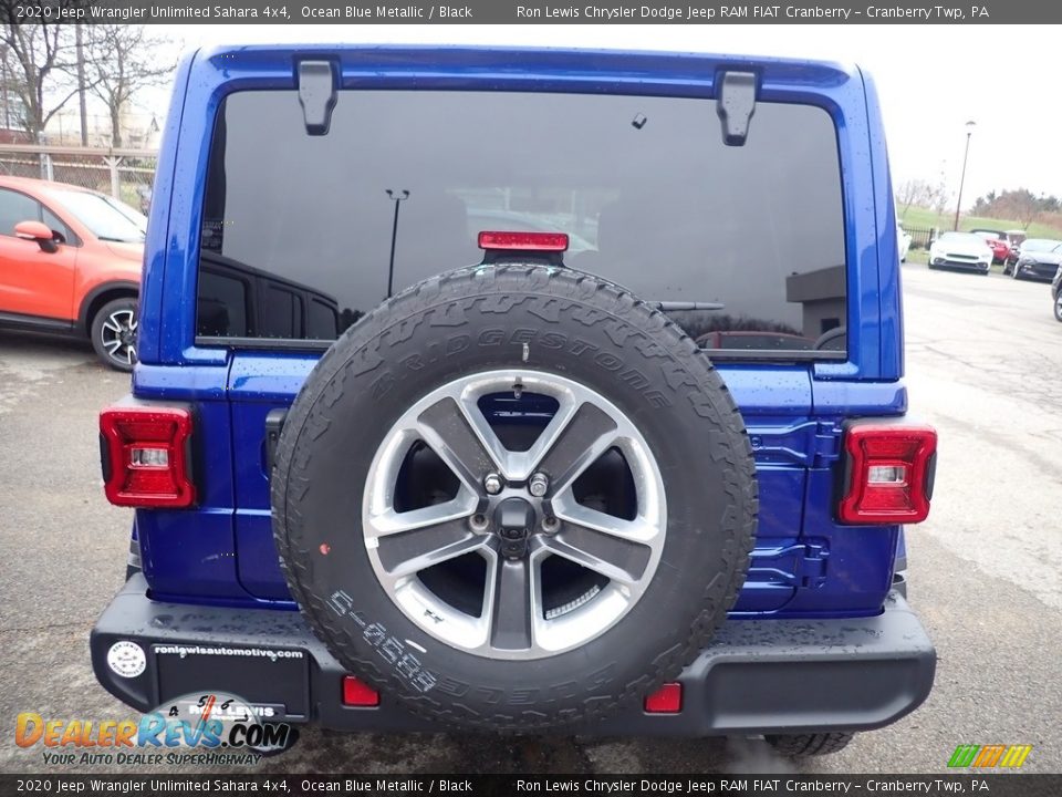 2020 Jeep Wrangler Unlimited Sahara 4x4 Ocean Blue Metallic / Black Photo #4