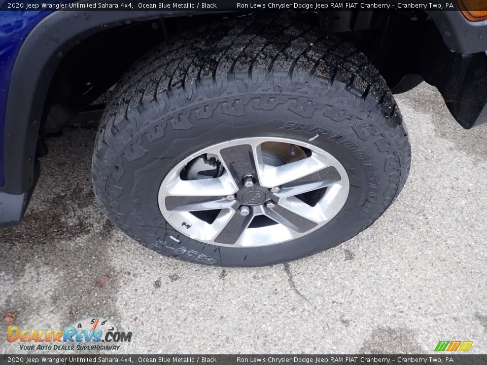 2020 Jeep Wrangler Unlimited Sahara 4x4 Ocean Blue Metallic / Black Photo #8