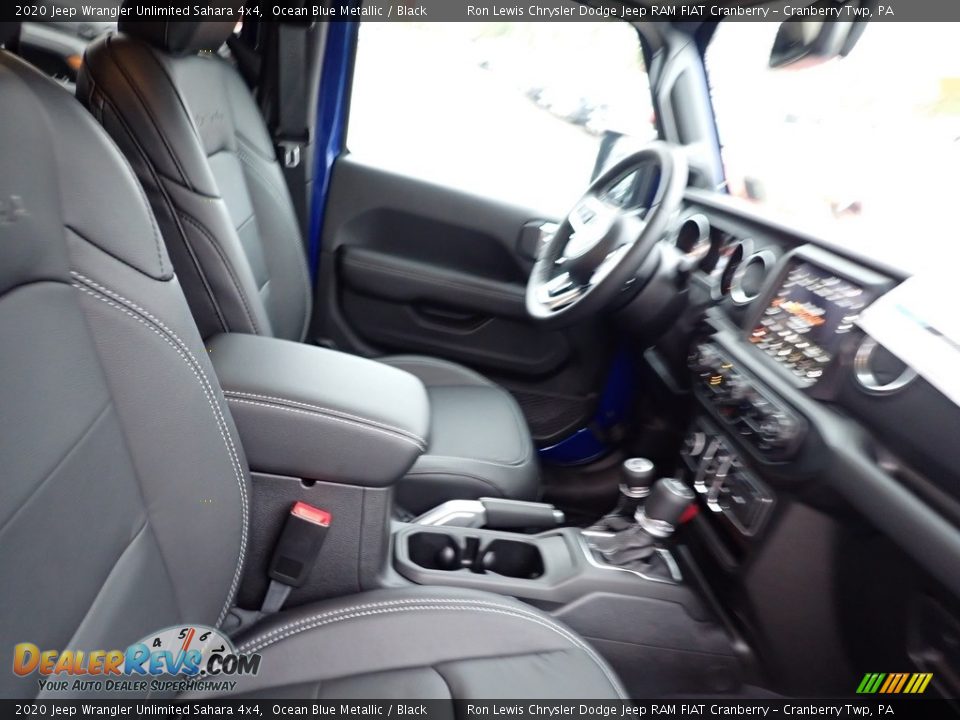 2020 Jeep Wrangler Unlimited Sahara 4x4 Ocean Blue Metallic / Black Photo #9